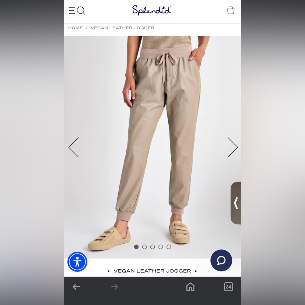 NWT Splendid Vegan Leather Joggers